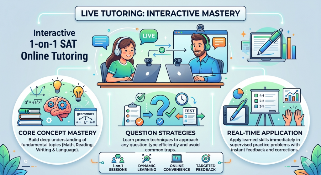 interactive one to one SAT online tutoring in the UK.